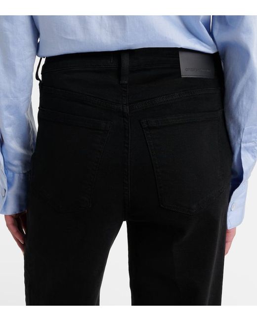Citizens of Humanity Black Lyra High-Rise Wide-Leg Jeans