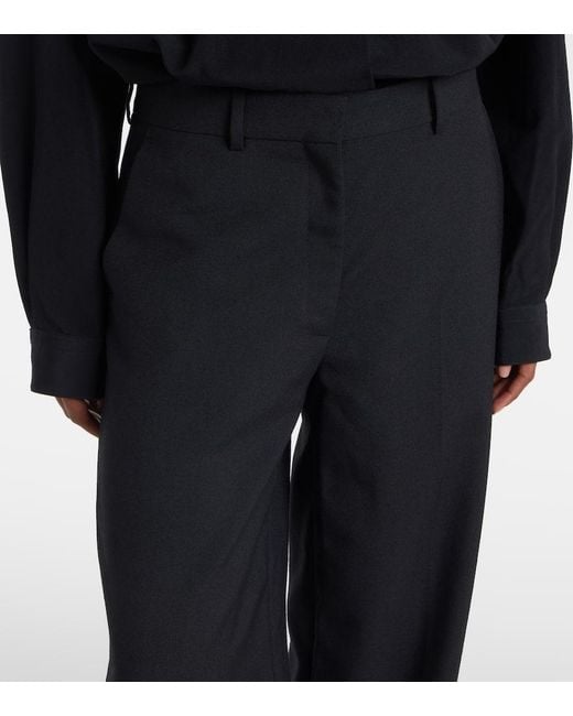Calvin Klein Blue Simone Wool Wide-Leg Pants