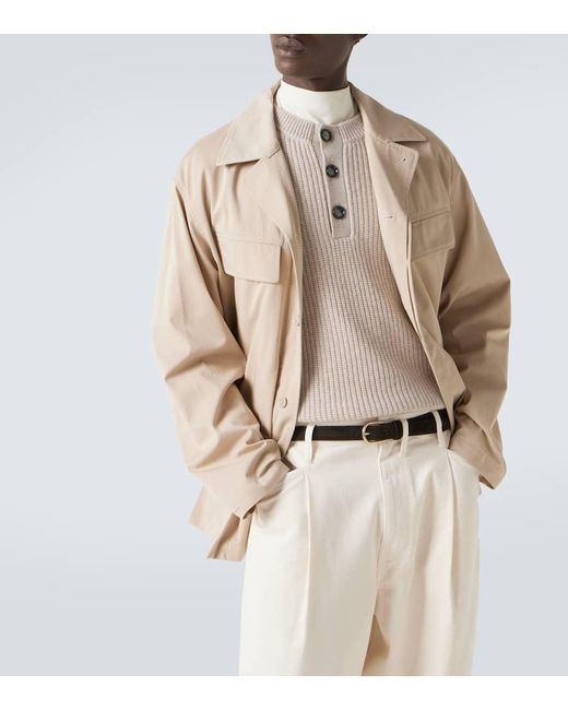 Allude Natural Wool And Cashmere Sweater for men