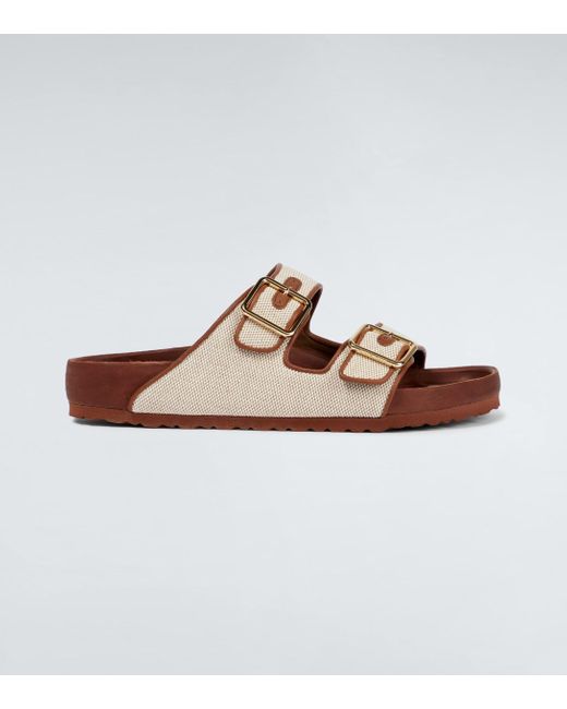 Birkenstock 1774 Sandalen Arizona French Piping in Brown für Herren