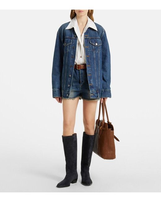 Paris Texas Blue Helena 35 Suede Cowboy Boots