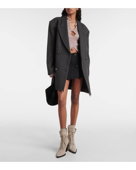 Jimmy Choo Natural Myos Suede Ankle Boots