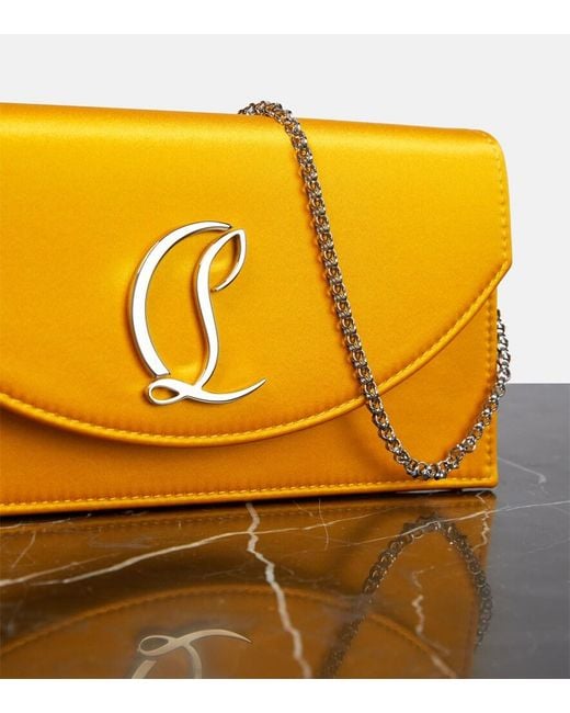 Christian Louboutin Yellow Loubi54 Satin Clutch