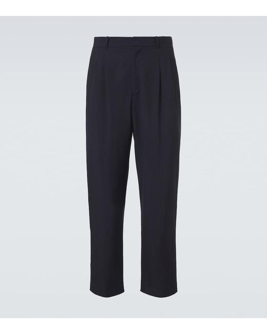 The Row Blue Tarek Virgin Wool Straight Pants for men