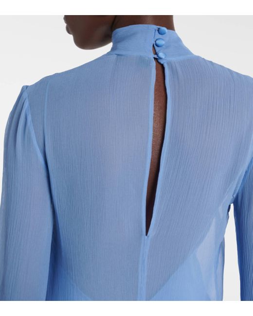 Robe Gina Spirito a plumes ‎Taller Marmo en coloris Blue
