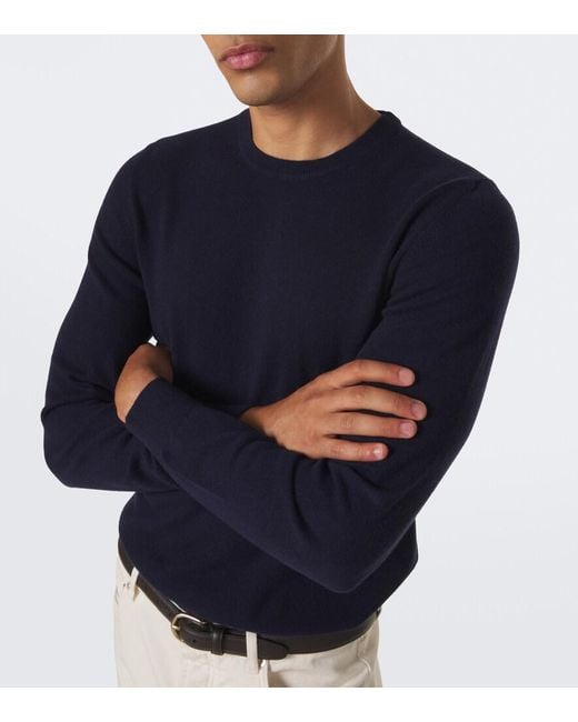 Fedeli Blue Cashmere Sweater for men