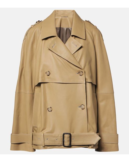 Totême  Natural Oversize-Jacke Aus Leder