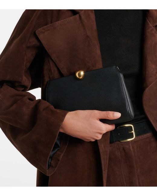 Nour Hammour Black Lou Leather Clutch