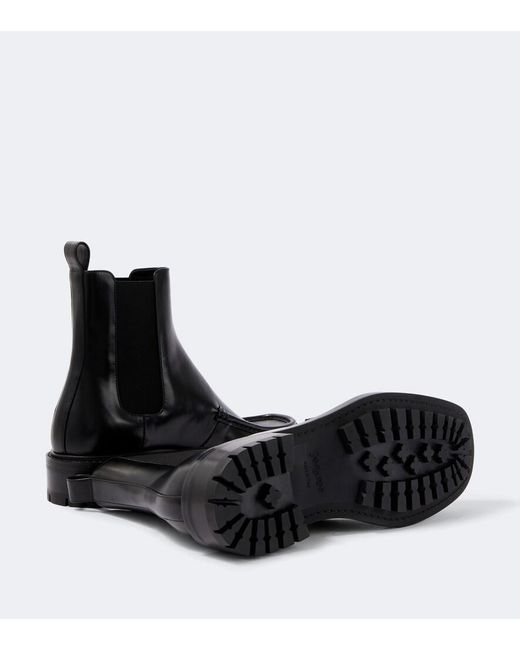 Saint Laurent Black Joe Leather Chelsea Boots for men