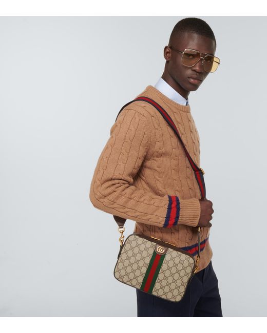 Gucci Ophidia Canvas Shoulder Bag for Men | Lyst