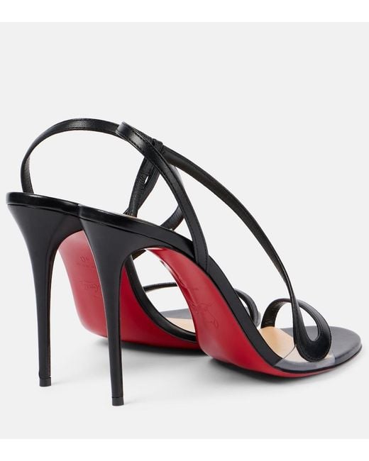 Christian Louboutin Black Rosalie Leather Sandals