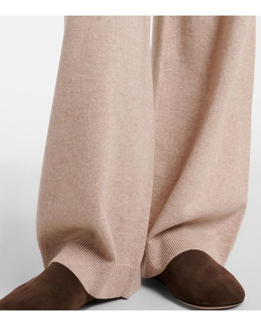 Jardin Des Orangers Natural Cotton And Cashmere Wide-Leg Pants