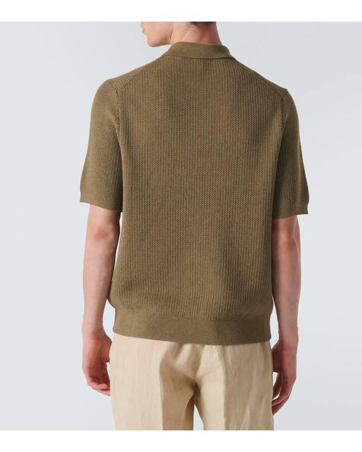 Polo Melrose in maglia di cotone di Sunspel in Green da Uomo