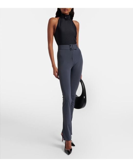 Courreges Blue Belted Jersey Pants