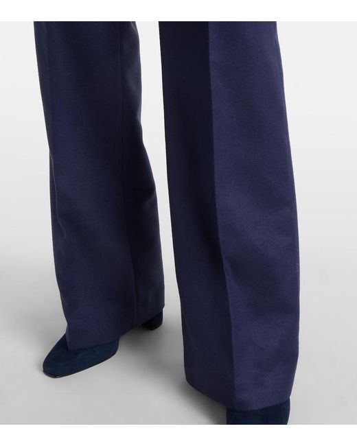 Gabriela Hearst Blue Vesta Silk Flared Pants
