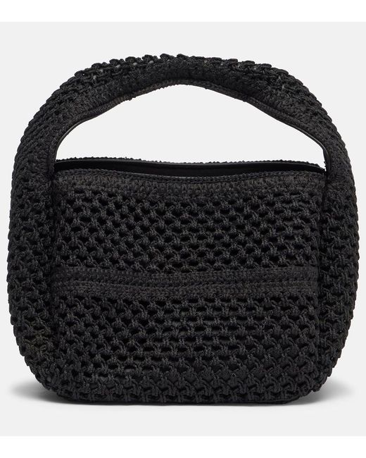 Totême  Black Tote Bucket Petit Aus Haekelstrick