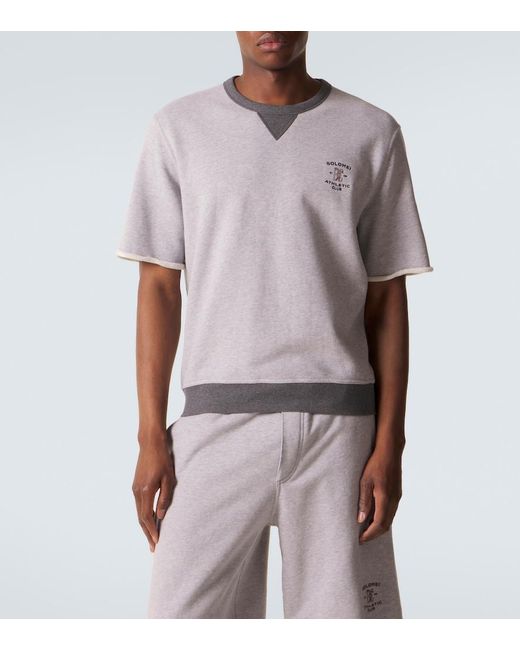 Brunello Cucinelli Gray Cotton Jersey T-Shirt for men