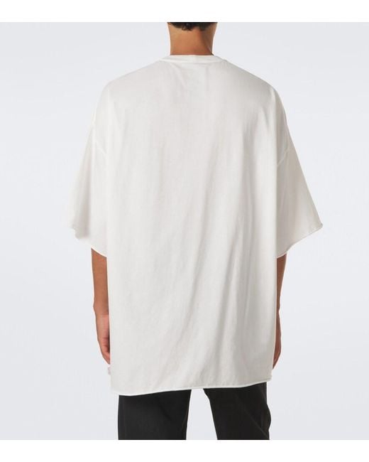 Rick Owens White Tommy Y Oversized Cotton Jersey T-Shirt for men