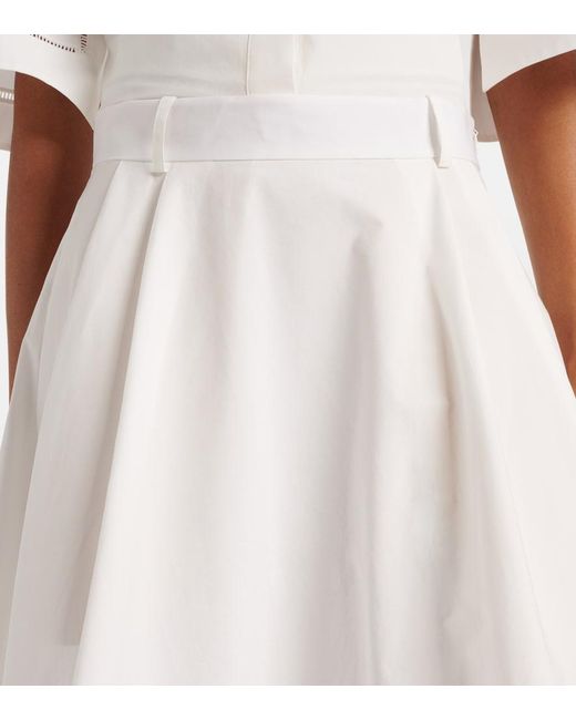 Rohe White Embroidered Cotton Poplin Maxi Skirt