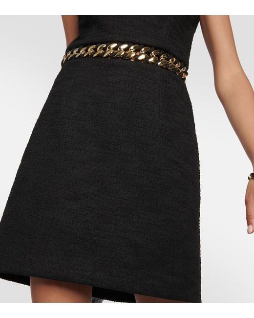Rebecca Vallance Black Carine Chain-belt Detail Minidress