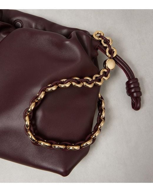 Loewe Purple Clutch Flamenco Large Aus Leder