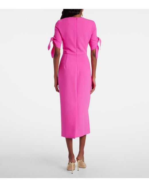 Carolina Herrera Pink Crepe Cocktail Dress