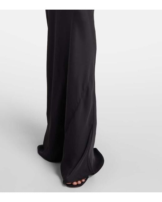 ROTATE BIRGER CHRISTENSEN Black Maxikleid Aus Satin