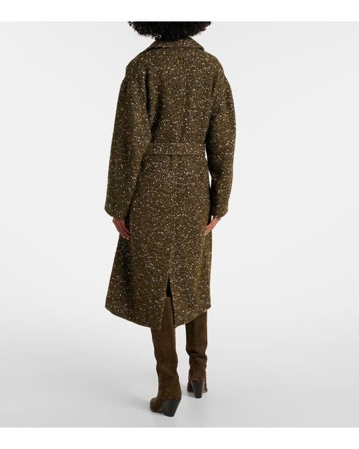 Isabel Marant Brown Horia Wool-Blend Wrap Coat