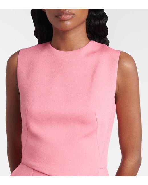 Emilia Wickstead Pink Juulia Crepe Maxi Dress