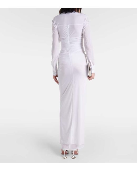 Vestido largo Venus Plunge de jersey Christopher Esber de color White
