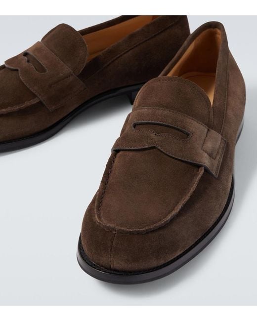 Kiton Brown Suede Loafers for men