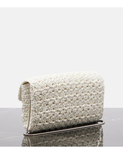 Roger Vivier Metallic Jeu De Fille Embellished Crochet Clutch