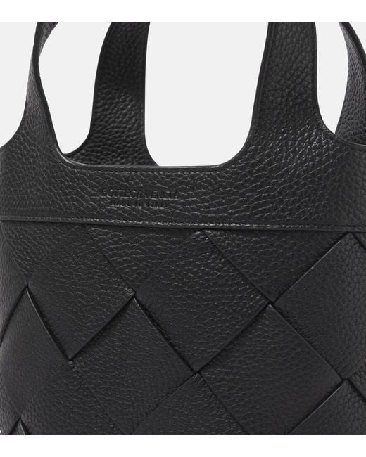Bottega Veneta Black Diago Small Intreccio Tote Bag for men