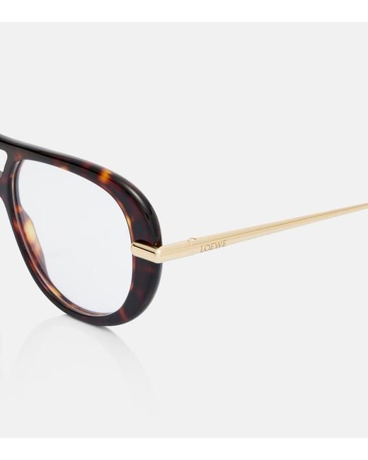 Loewe Brown Slim Aviator Glasses