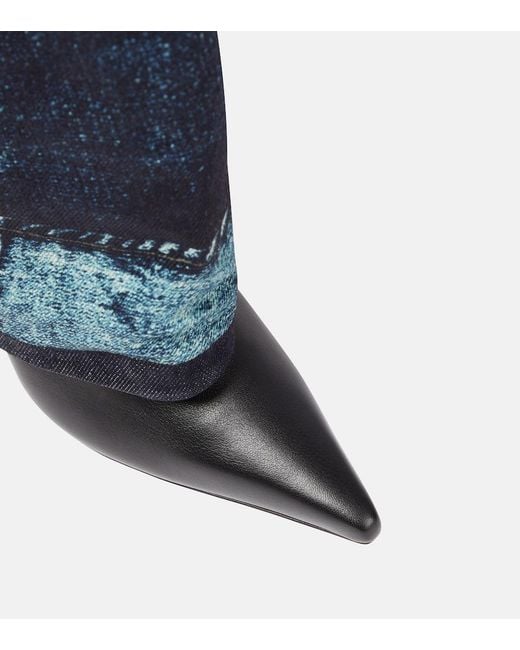 Jimmy Choo Blue Jean Paul Gaultier Cuff Over The Knee Boot 90