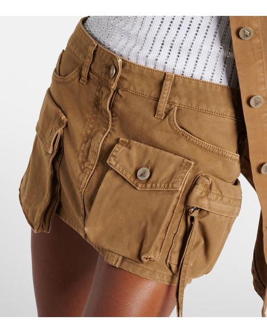 The Attico Brown Chic Regular Fit Mini Skirt