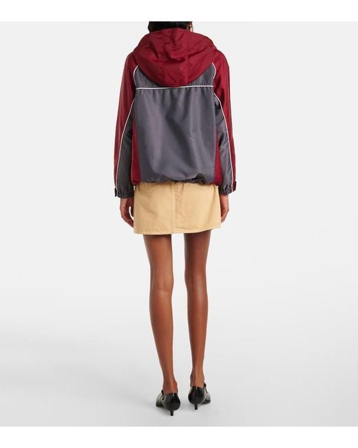 Self-Portrait Red Hooded Jacket