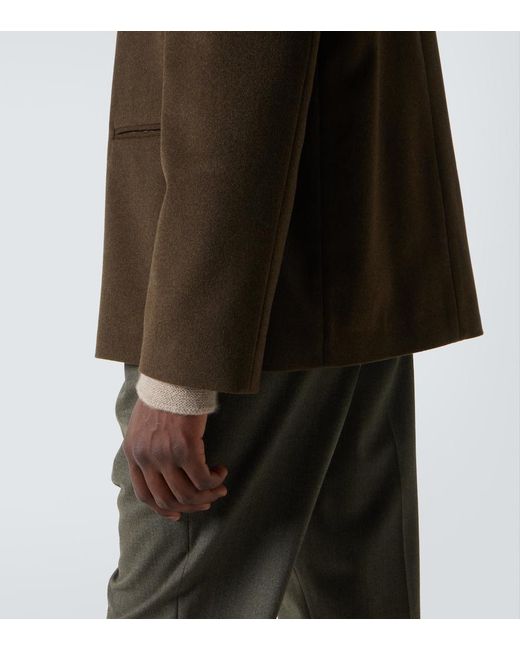 Loro Piana Green Cash Wish Single-Breasted Wool Jacket for men