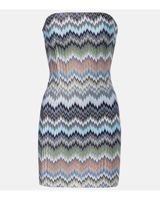 Missoni Blue Zigzag Minidress