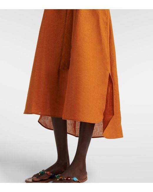 Caftan Bibi De Lino Eres de color Brown