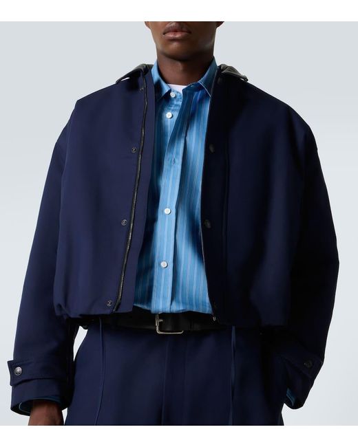 Chaqueta De Sarga De Algodon Acne de hombre de color Blue