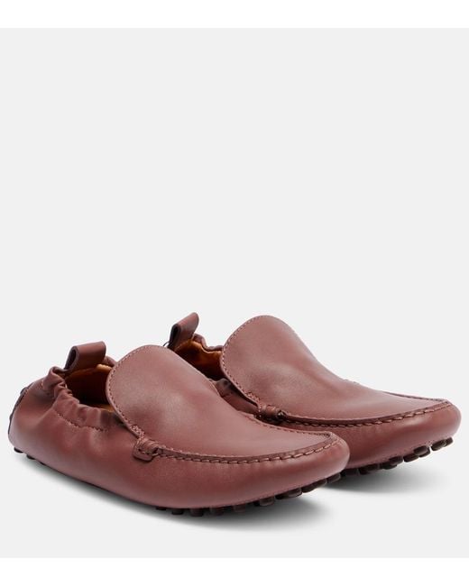 Tod's Brown Gommino Leather Loafers