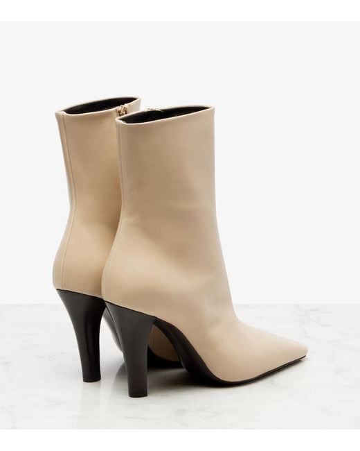 Botines Jill 95 De Piel Saint Laurent de color Natural