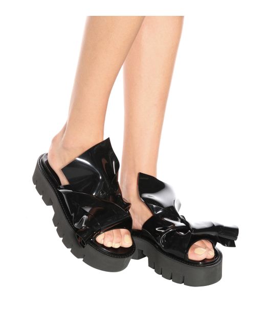 N°21 X Kartell Knot Platform Sandals in Black | Lyst