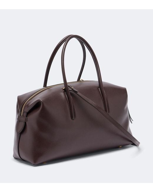 DeMellier London Brown Stockholm Midi Leather Top-Handle Bag