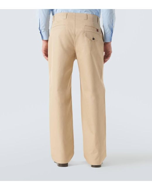 Gucci Natural Cotton Twill Wide-leg Pants for men