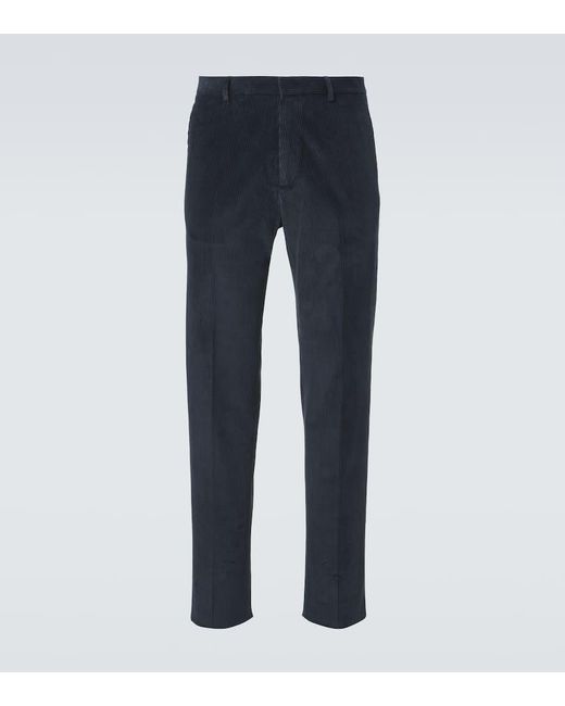 Loro Piana Gerade Hose Aus Baumwoll-Cord in Blue für Herren