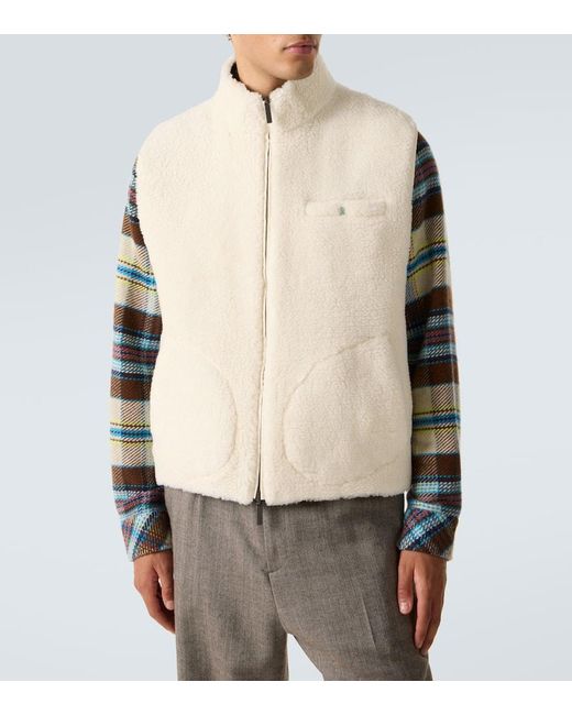 God's True Cashmere Weste Aus Kaschmir Und Wolle Mit Smaragd in White für Herren