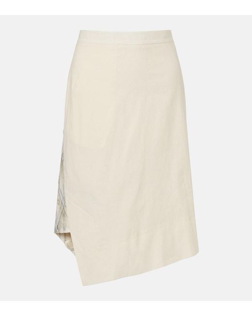 Vivienne Westwood White Infinity Tartan Cotton Midi Skirt
