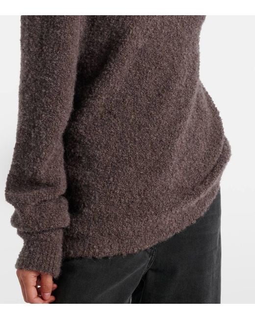 The Row Brown Leorina Cashmere, Alpaca, And Silk Sweater